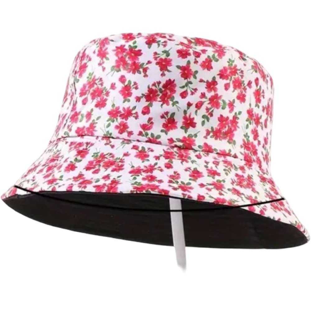 Floralcore Unisex Bucket Hat - Pink and White - 1 piece